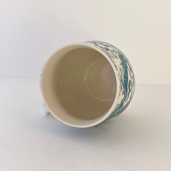 Anthropologie Homegrown Letter b Monogram Mug Green Floral Yellow Initial B NEW - Picture 10 of 13